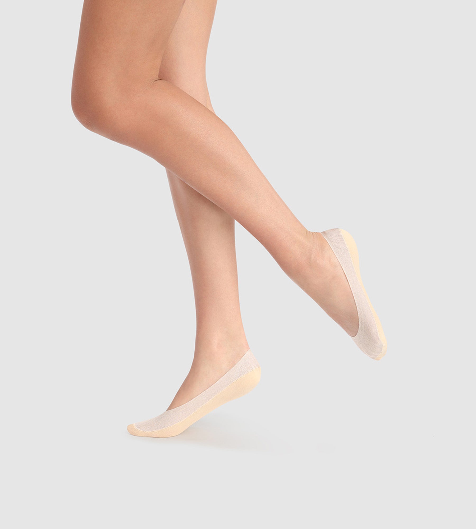 Dim InvisiFit beige lurex fancy foot protector