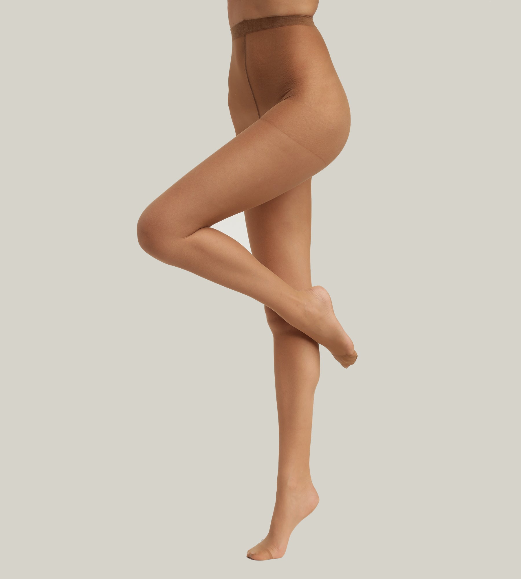 Pack of 3 women's transparent voile tights Beige Dim Trio Red