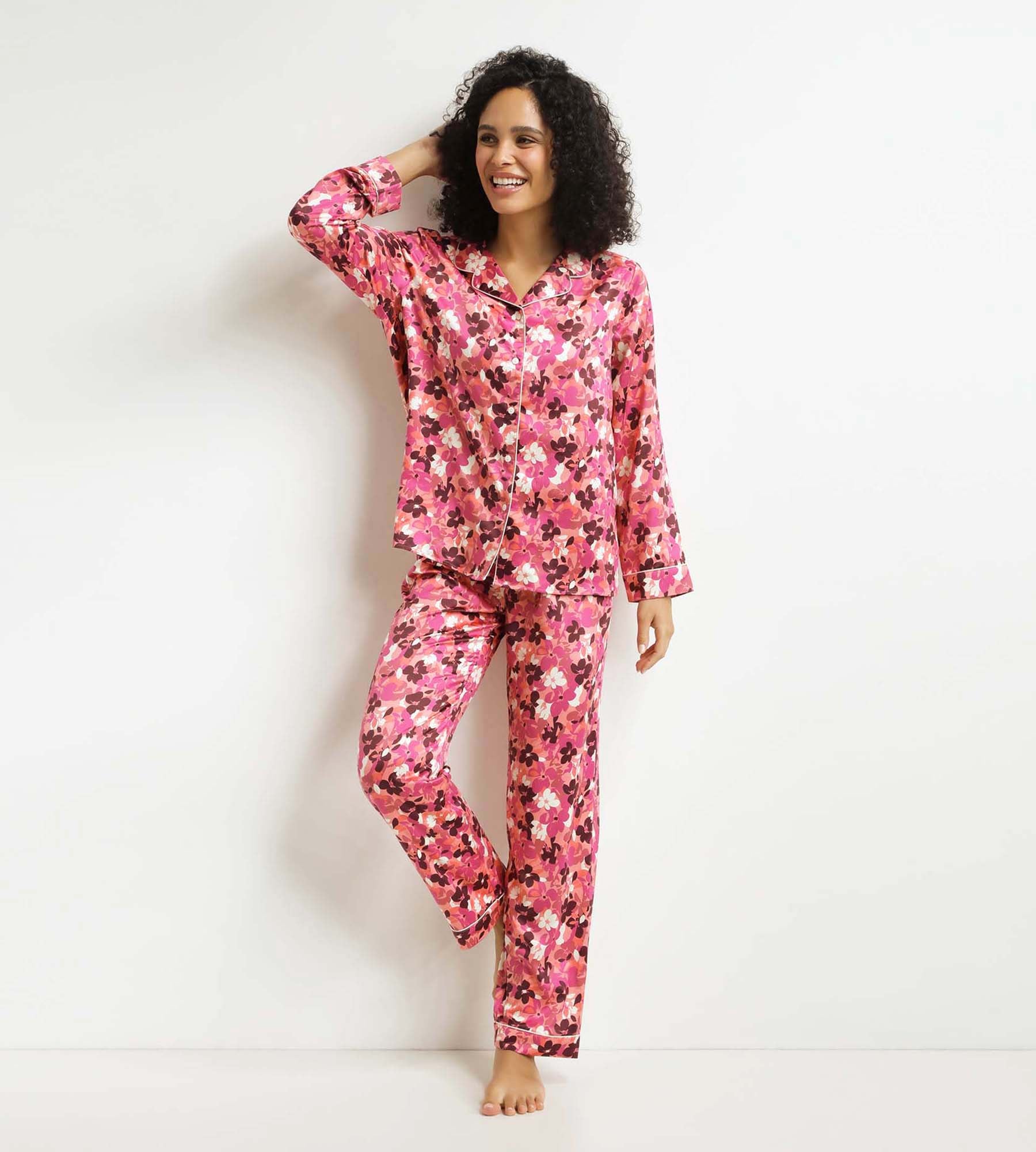 Women's pyjama set Fig with flowers Don't Disturb