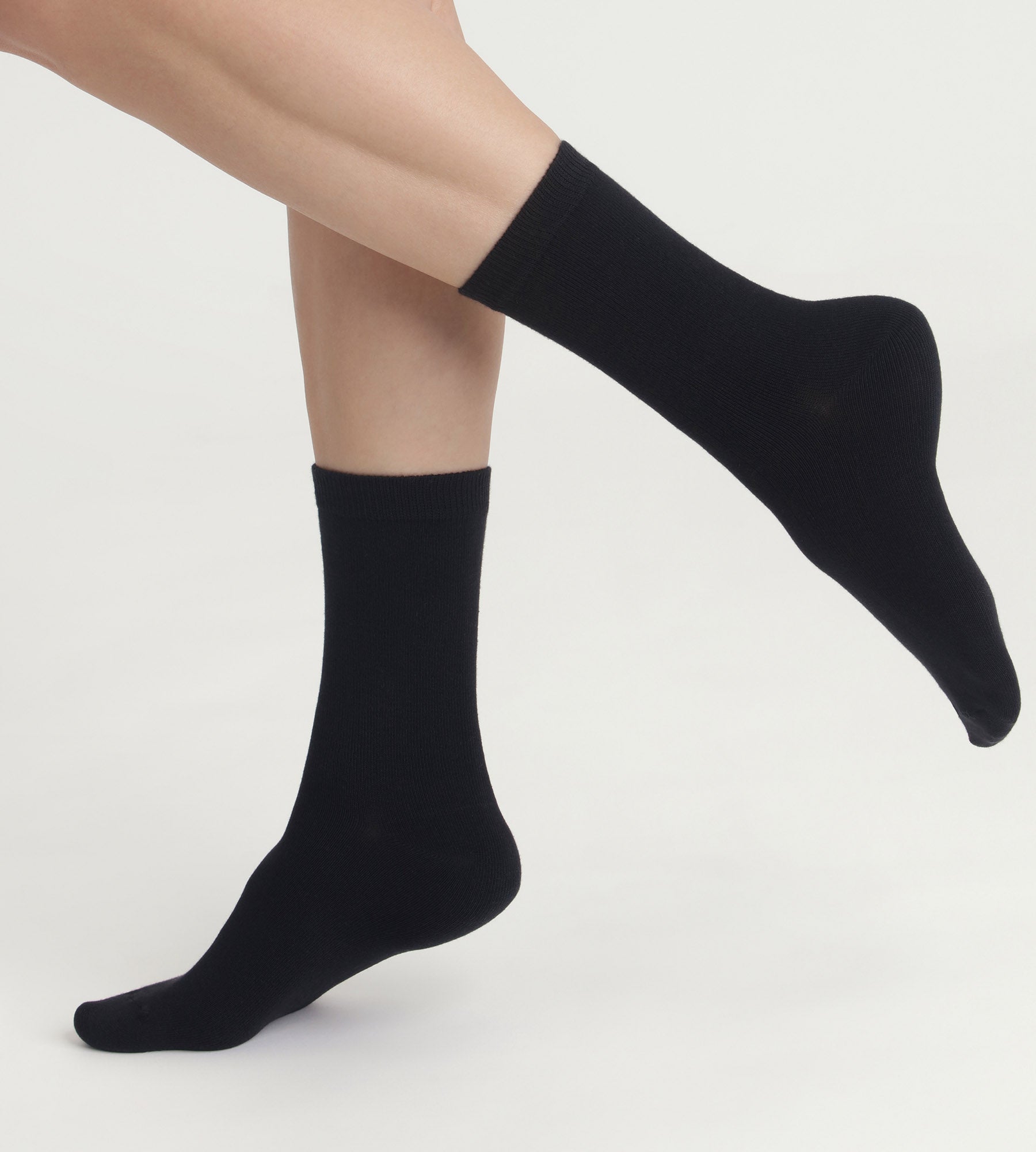 Pack of 2 pairs of women's black Thermo Fleece socks