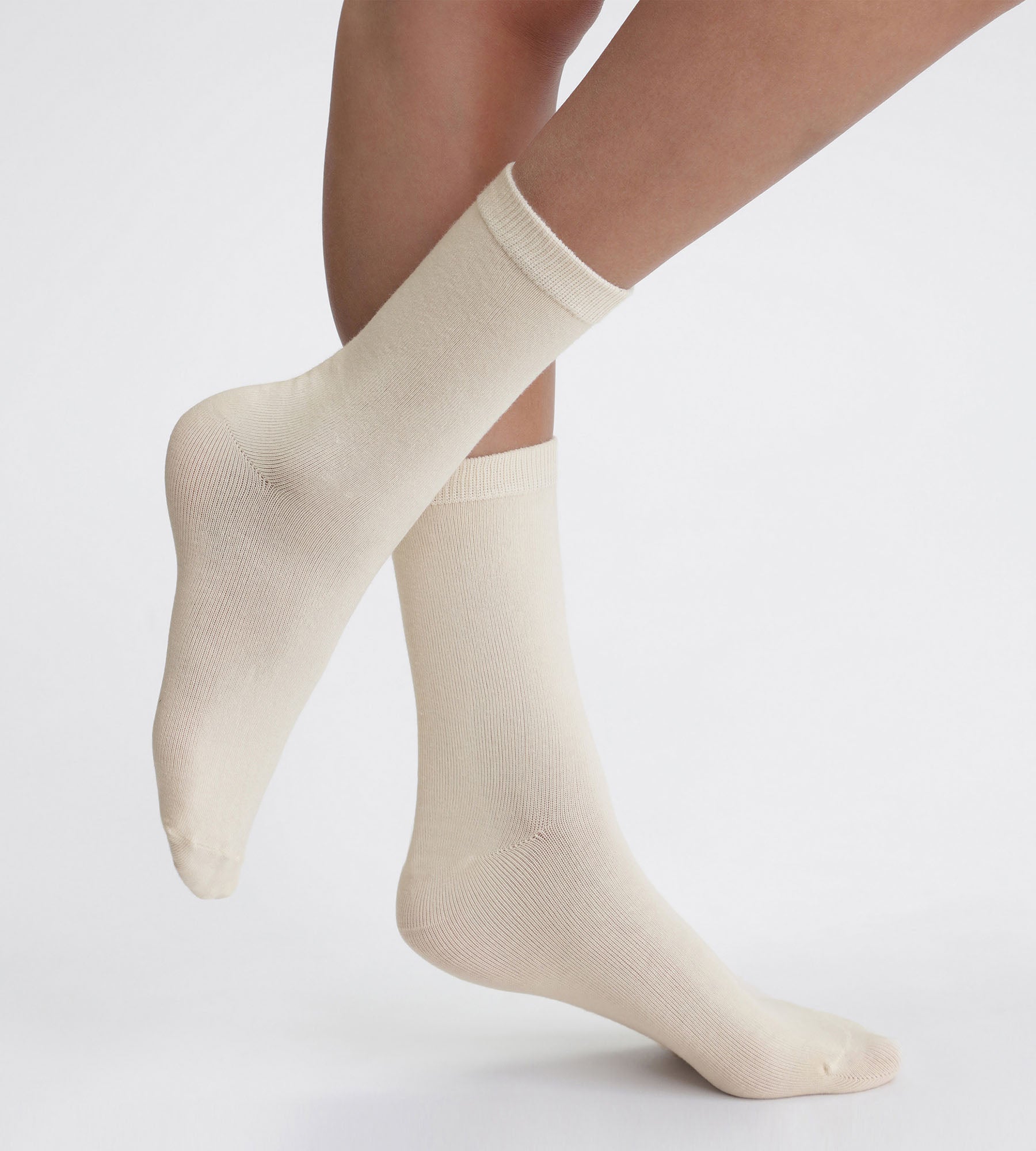 Pack of 2 pairs of women's Cream Thermo Fleece socks
