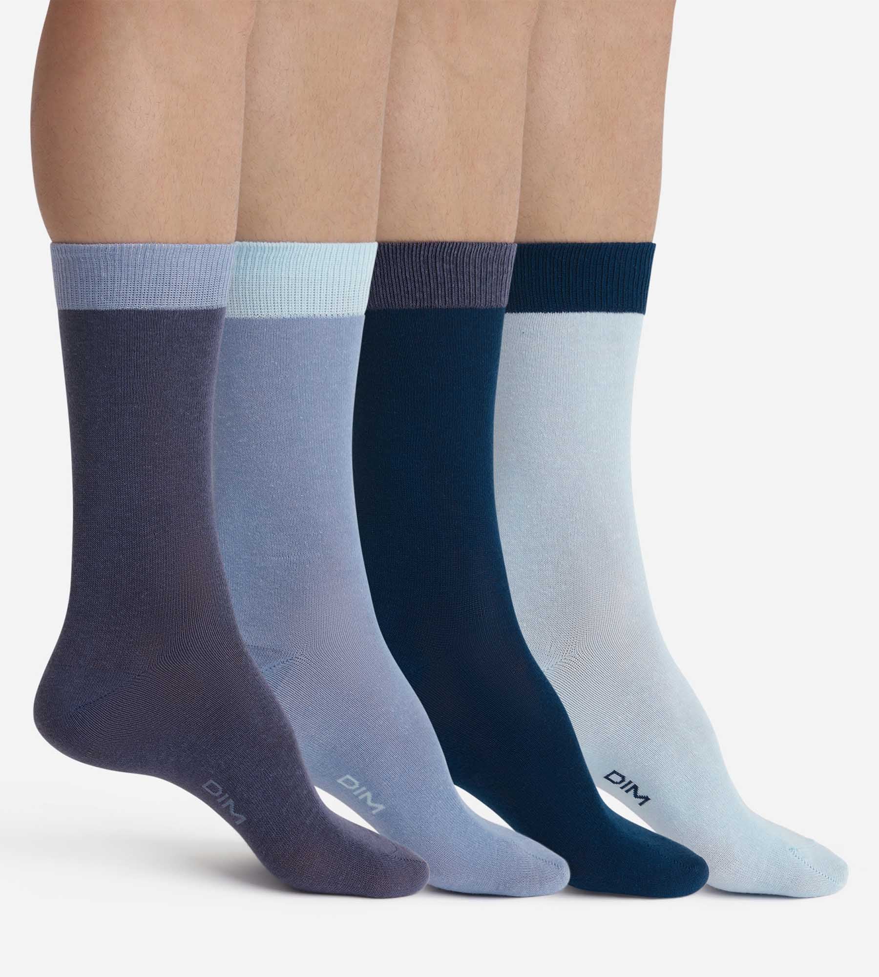 Pack of 4 pairs of men's socks Blue EcoDim Mode