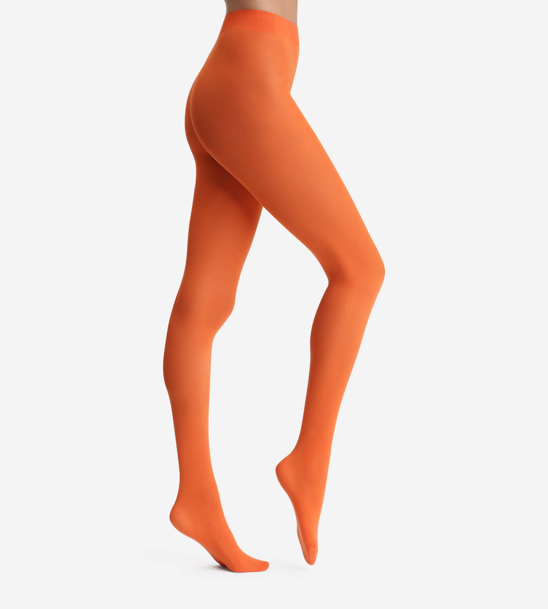 Orange opaque tights 50D Dim x Ines de la Fressange