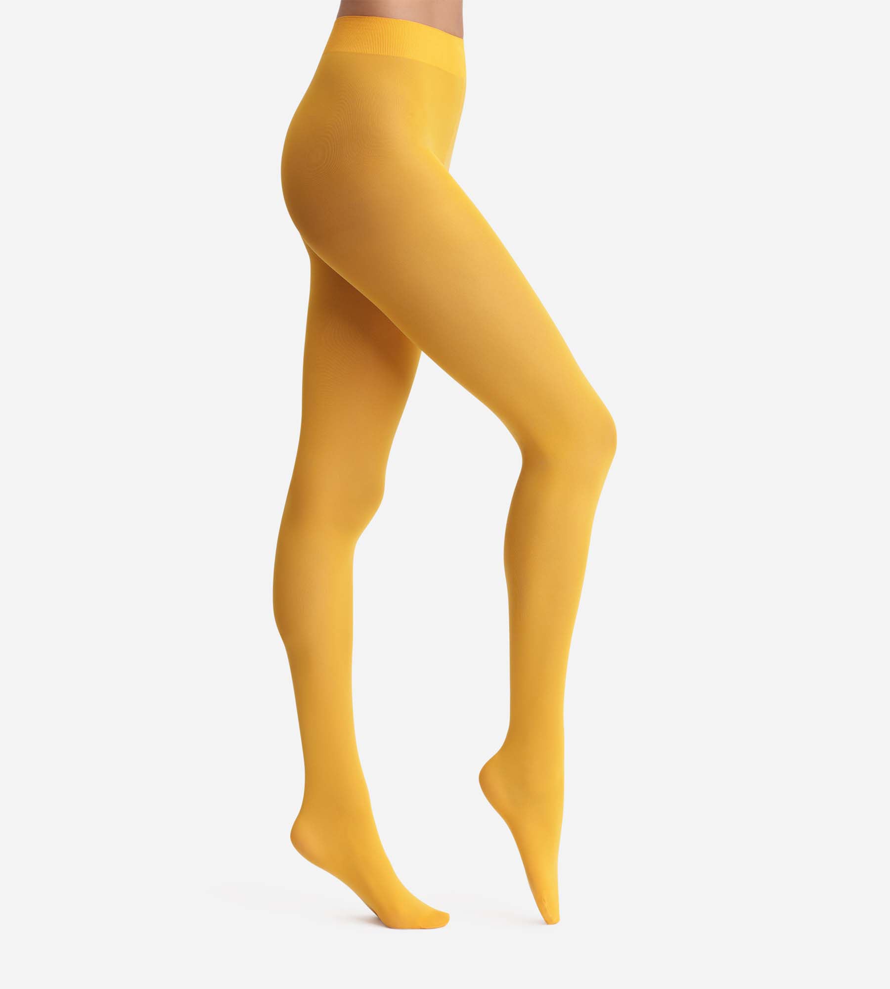 Yellow opaque tights 50D Dim x Ines de la Fressange