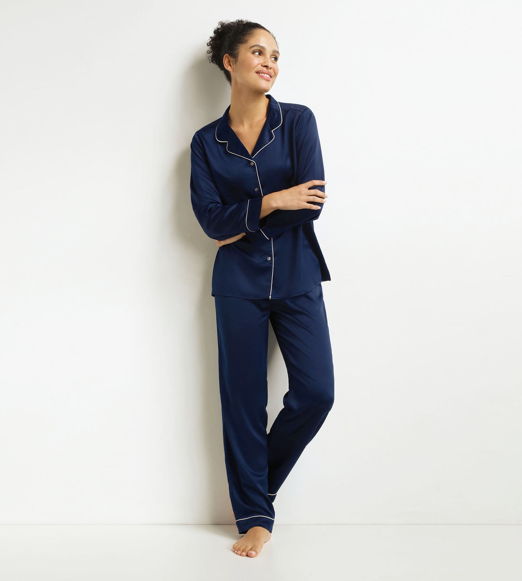 Women's pyjama trouser set Midnight Blue Don't Disturb