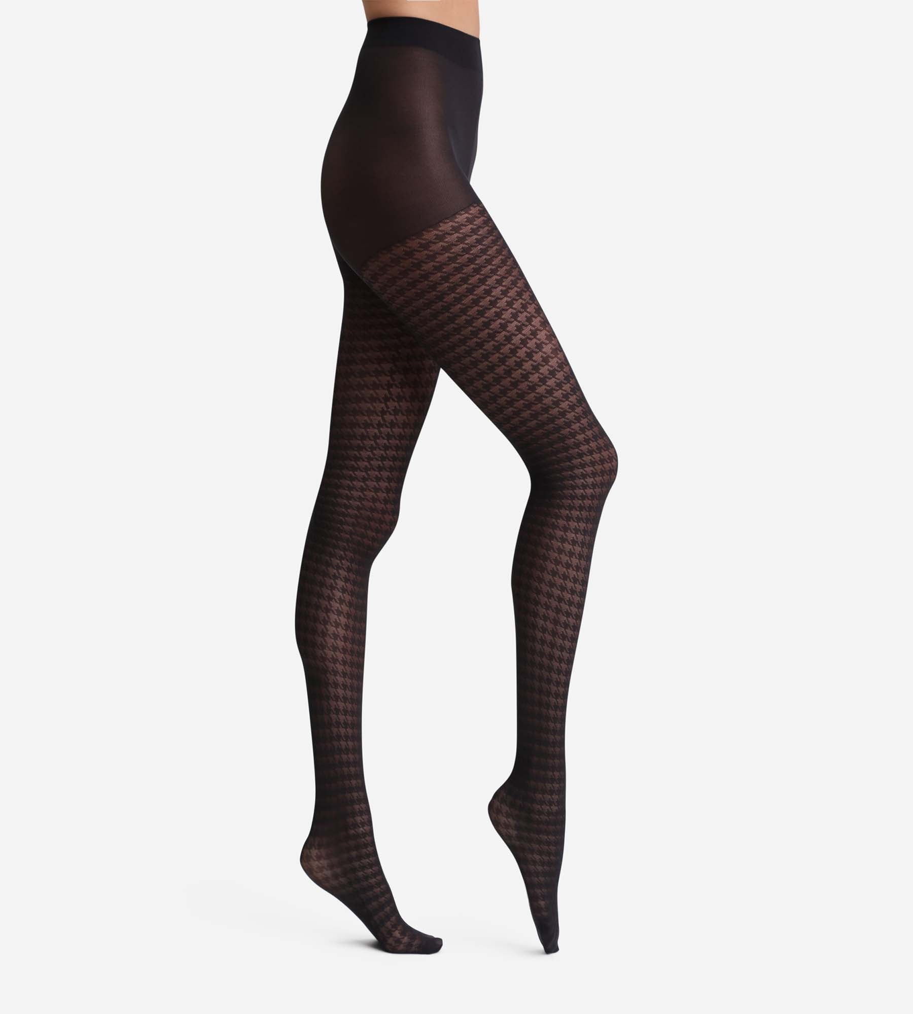 Black houndstooth tights Dim Style
