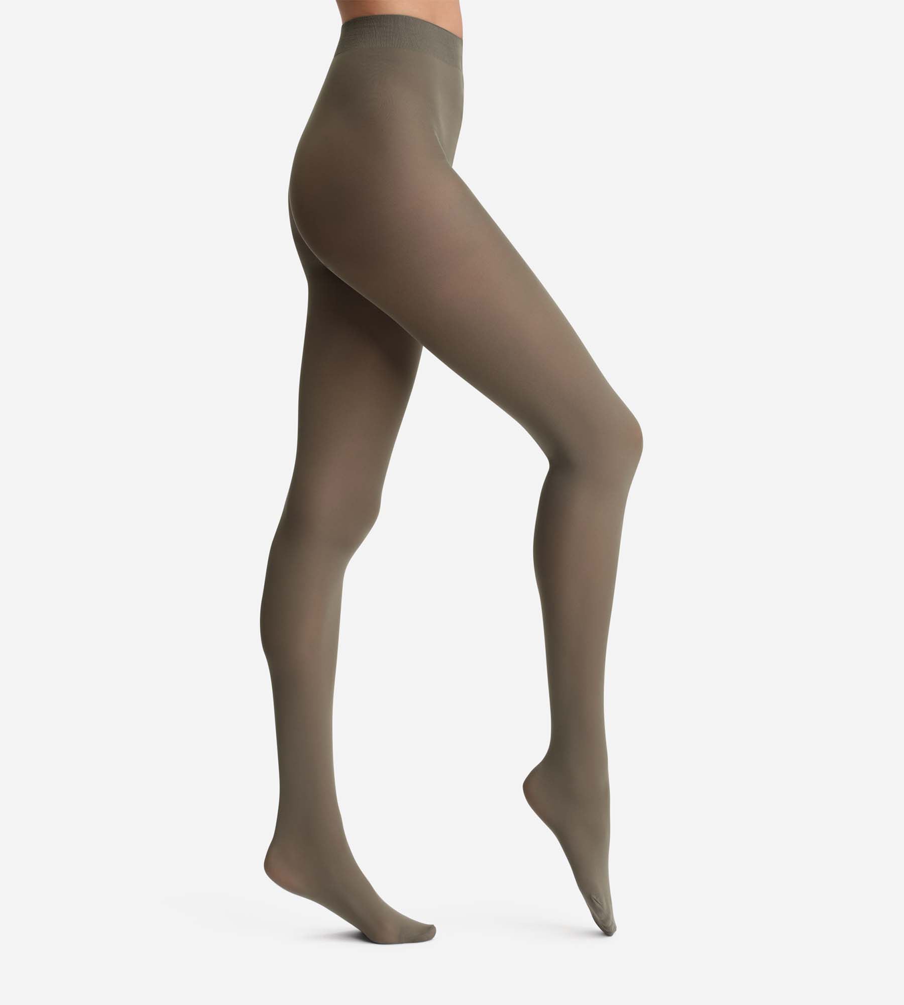 Khaki Velvet Opaque Tights 50D Dim