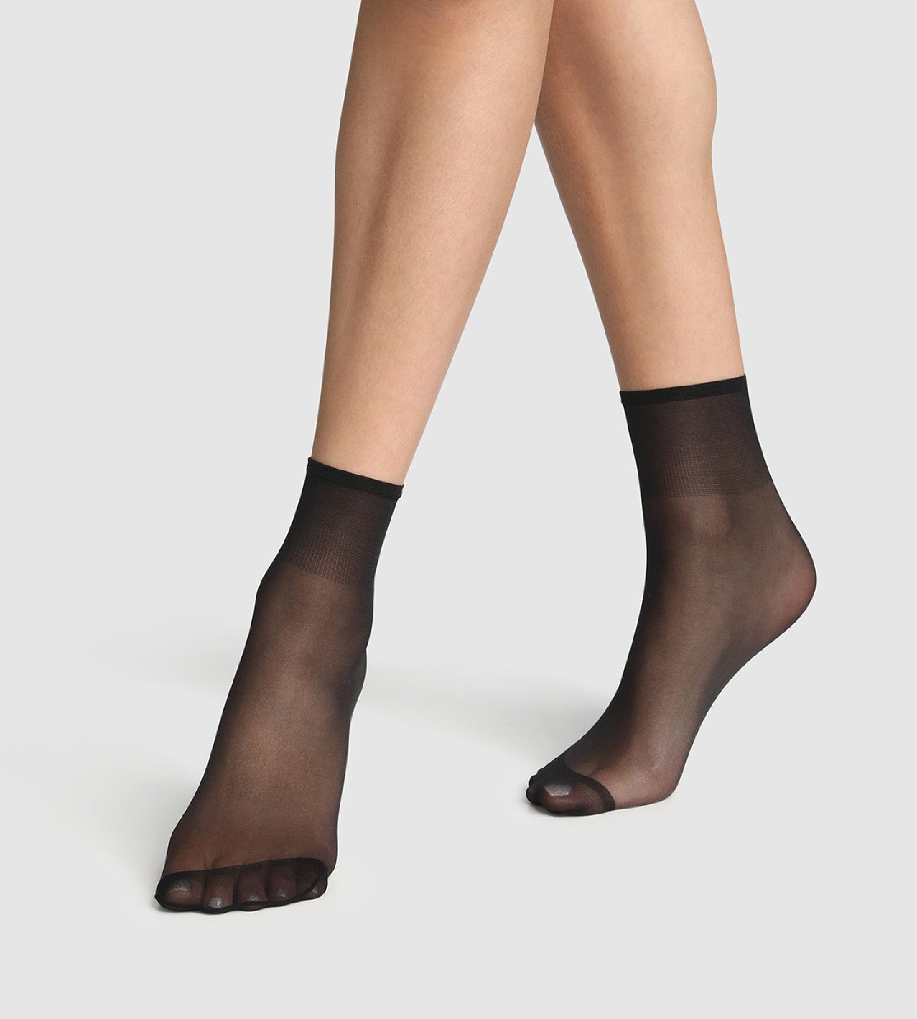 Pack de 2 calcetines de media negros iridiscentes Sublim 14D