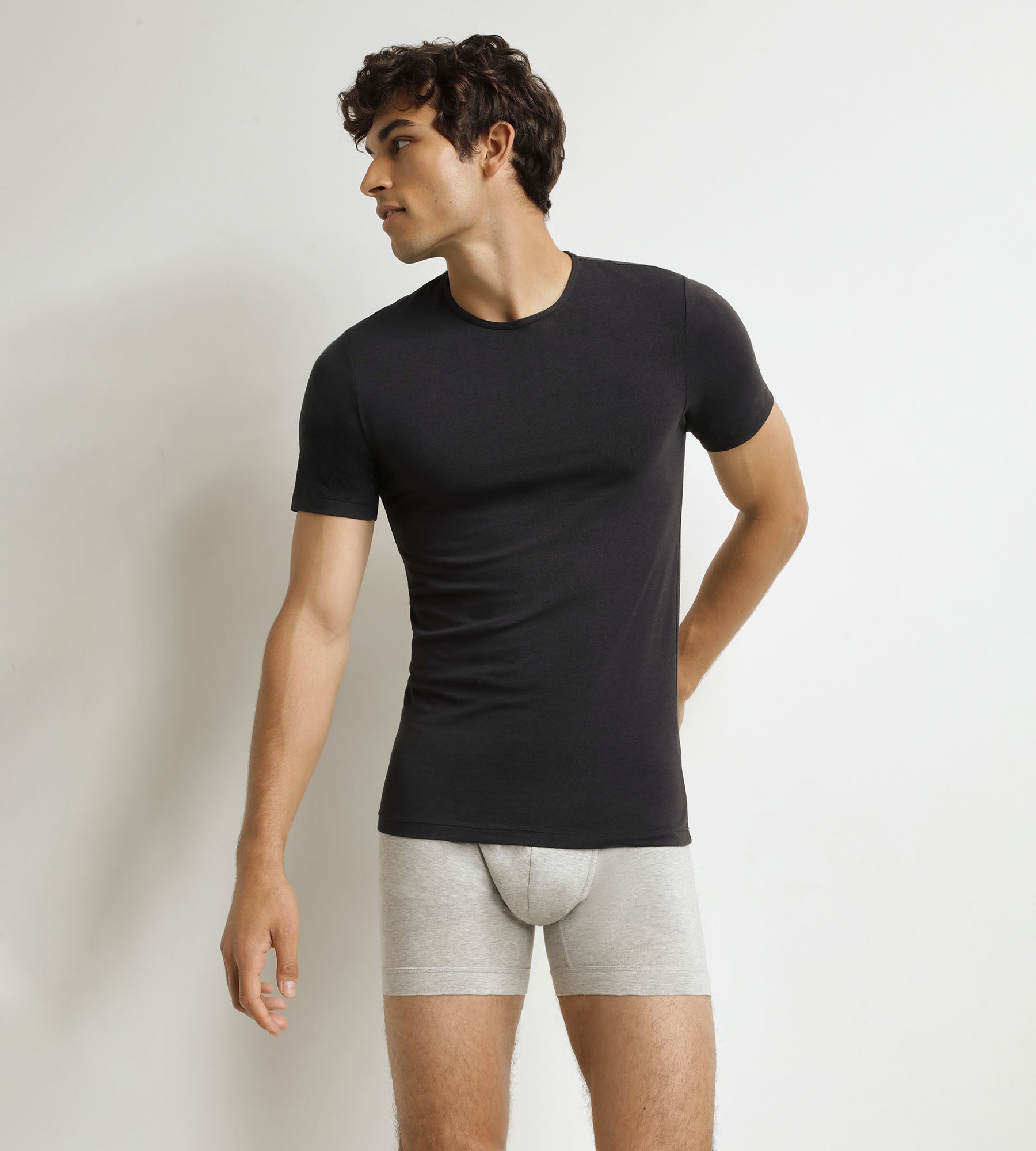 Men's short-sleeved T-shirt Black Dim Thermal