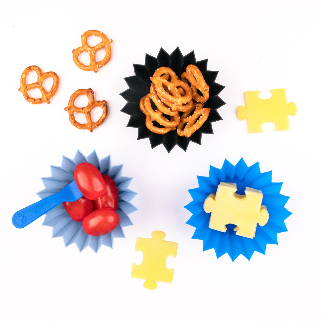 Moldes silicona Lunch Punch Yumbox Azul