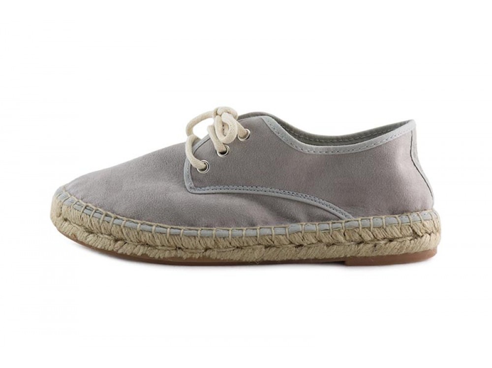 Alpargata gris claro con cordón Pepa y Cris