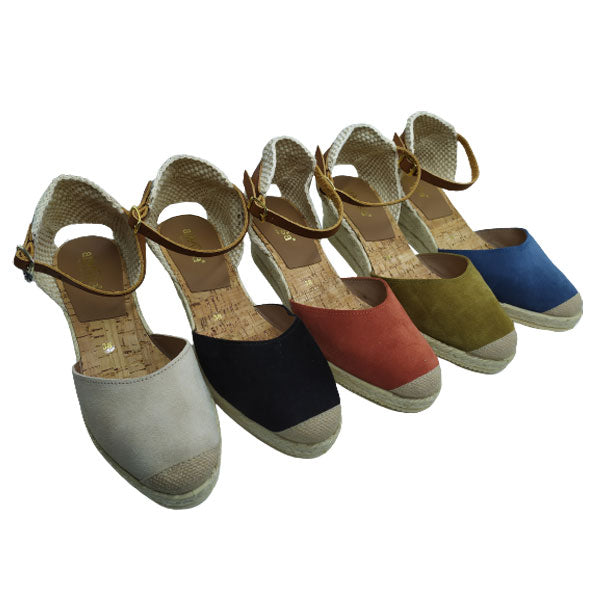 Cuñas de cáñamo en serraje con pulsera Anvesa