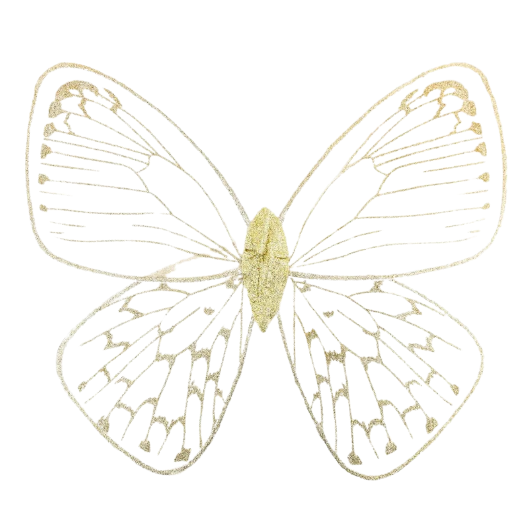 Disfraz Den Goda Fen - Alas de Hada Blanco-Oro