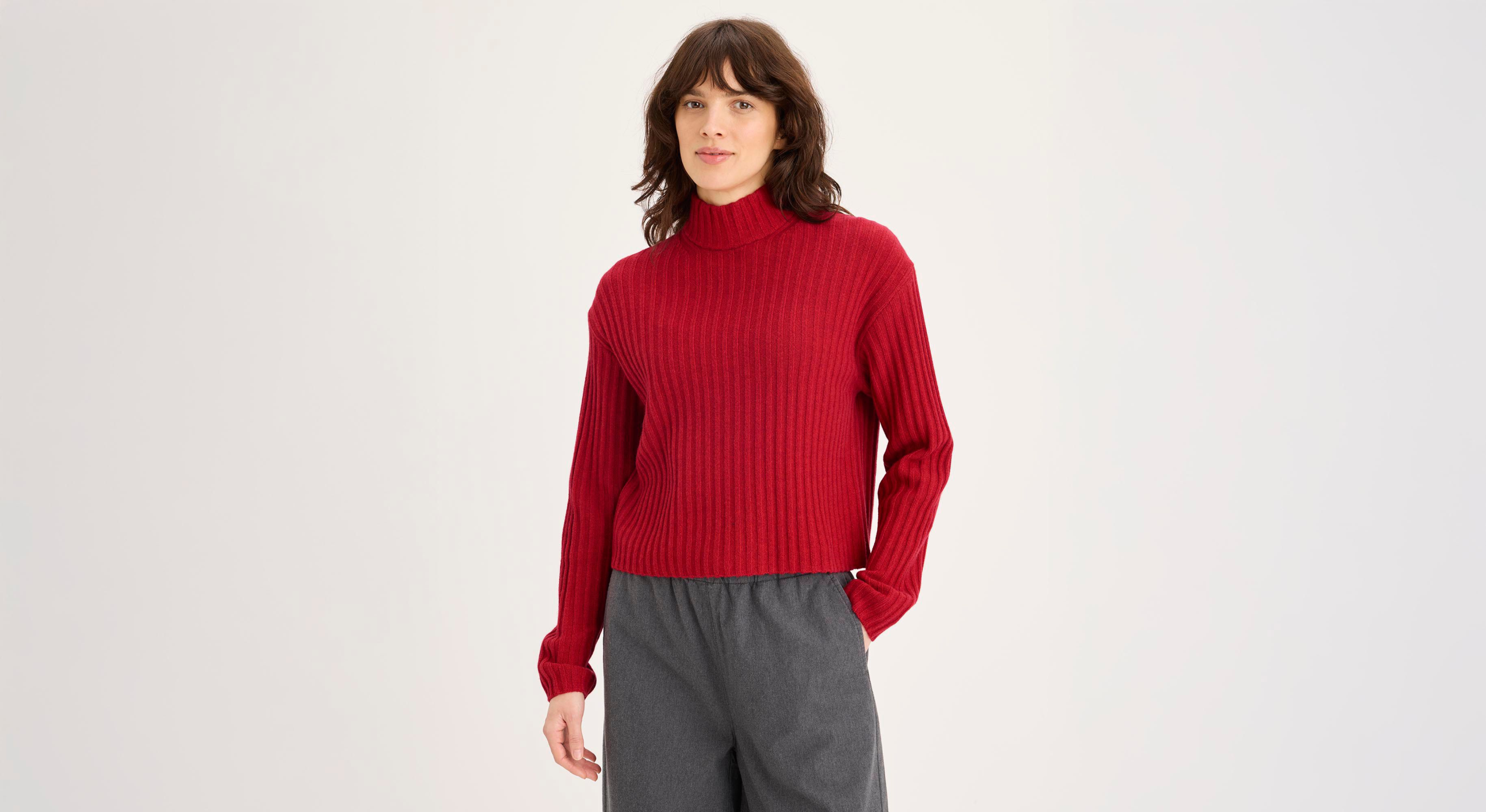 Mockneck Sweater, Relaxed Fit