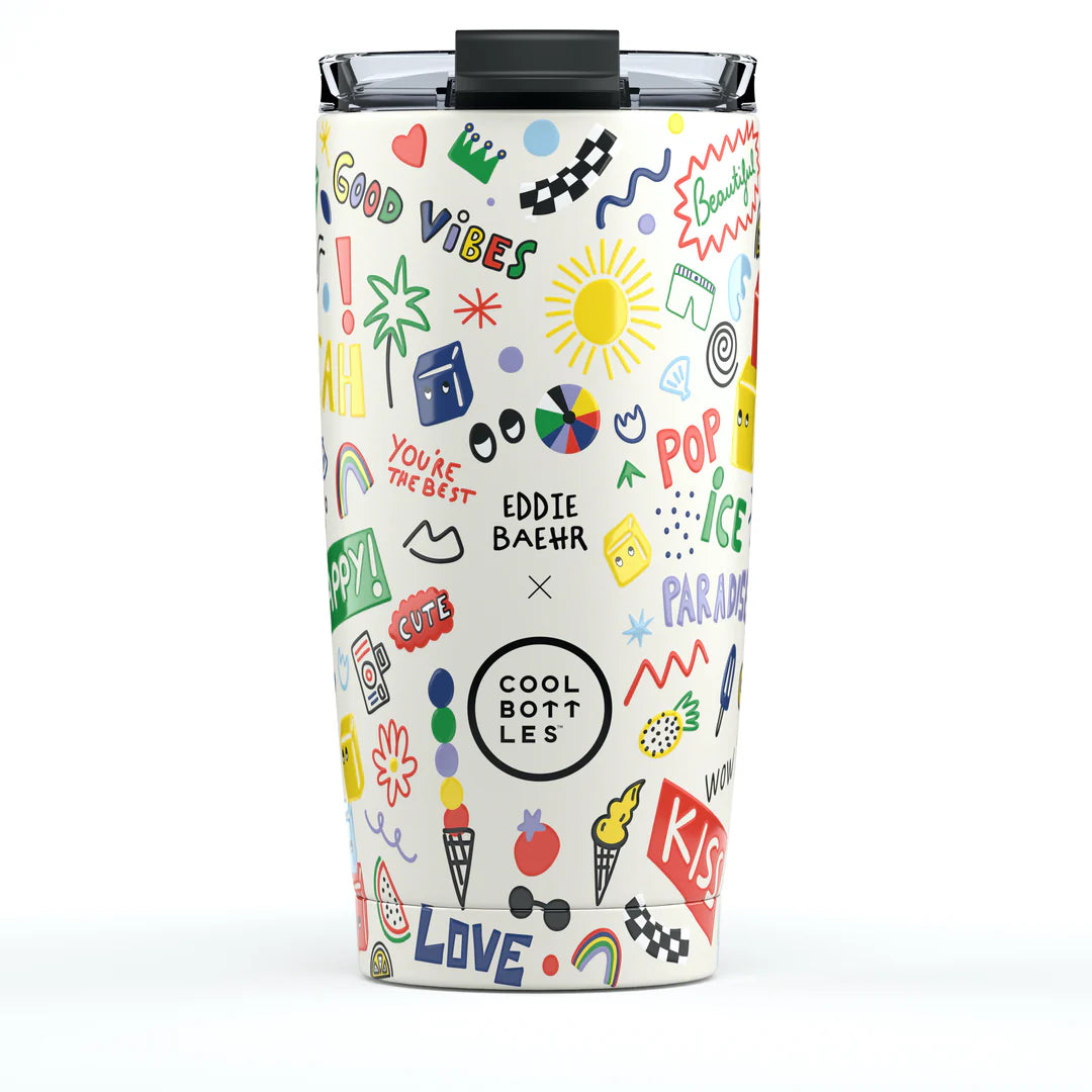 Vaso de Acero Inoxidable 550ml Cool Bottles XCLUSIVE - Eddie Baehr - Good Vibes