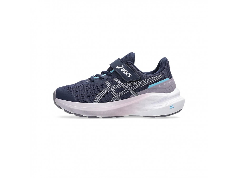 Deportiva azul con cordón elástico y velcro GT100013PSVEL de Asics