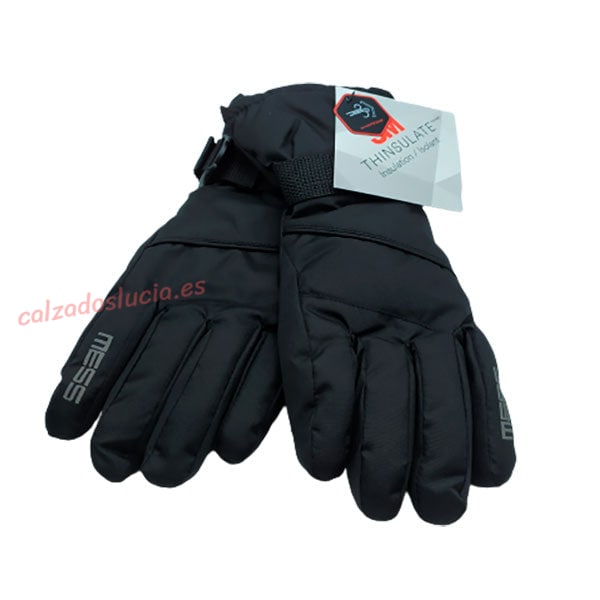 Guantes de esquí/moto con correa