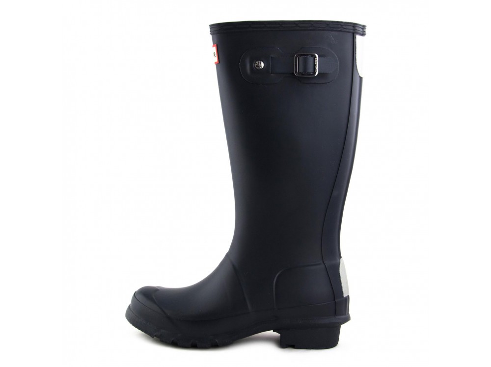 Bota de agua azul caña alta con hebilla Hunter