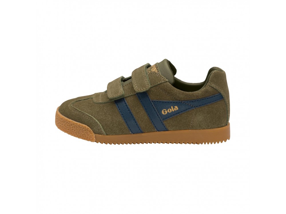 Deportiva kaki/azul con velcro HARRIERVEL de Gola