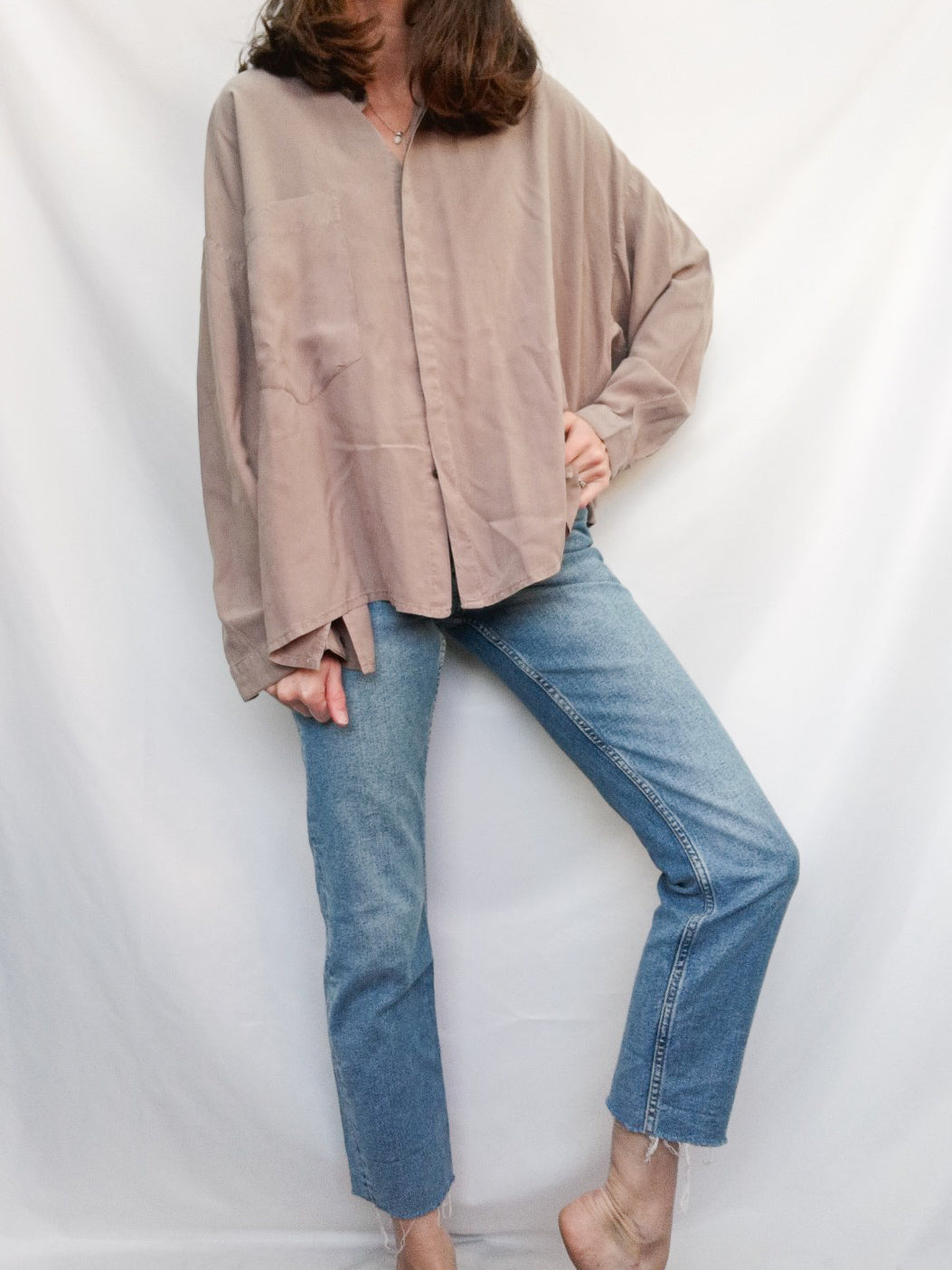 FRIDAY'S PROJECT. Blusa fluida beige T.s