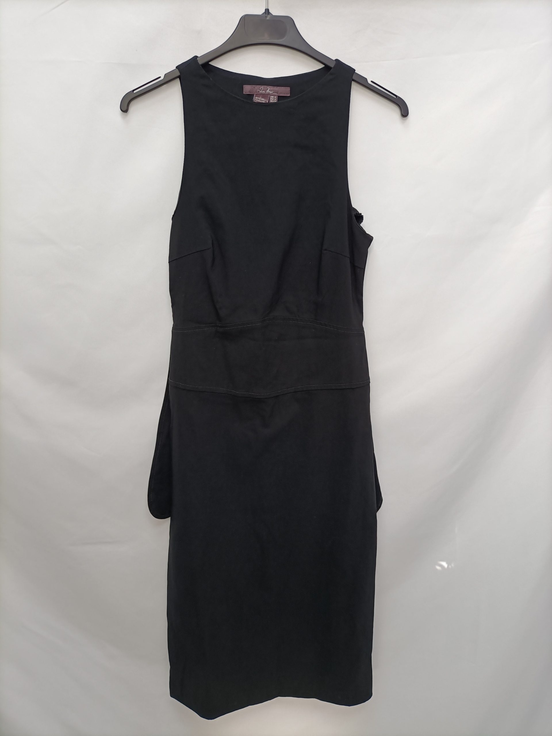 ZARA. Vestidos midi negro licra T. M