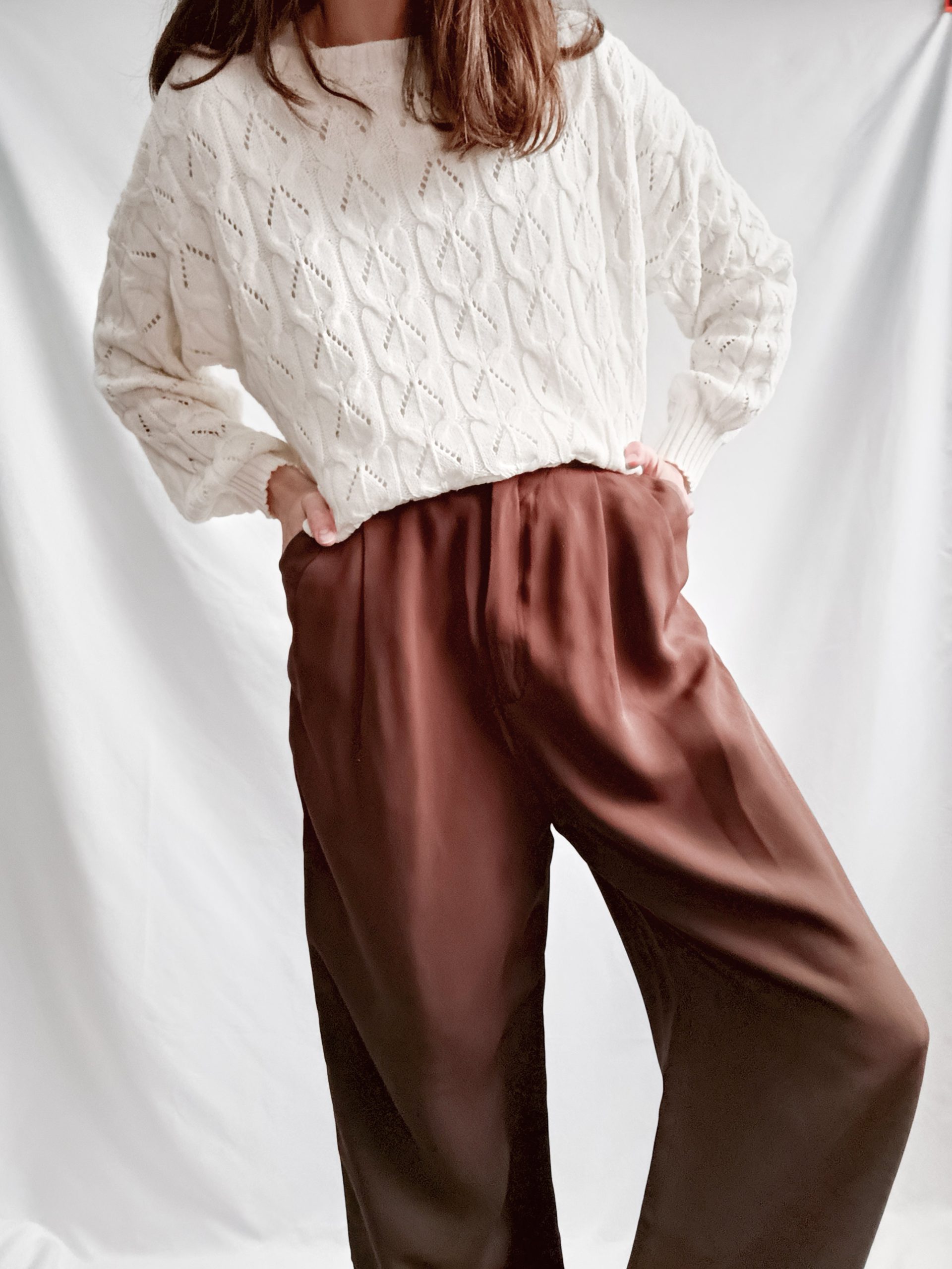 ONLY. Jersey blanco crudo T.s