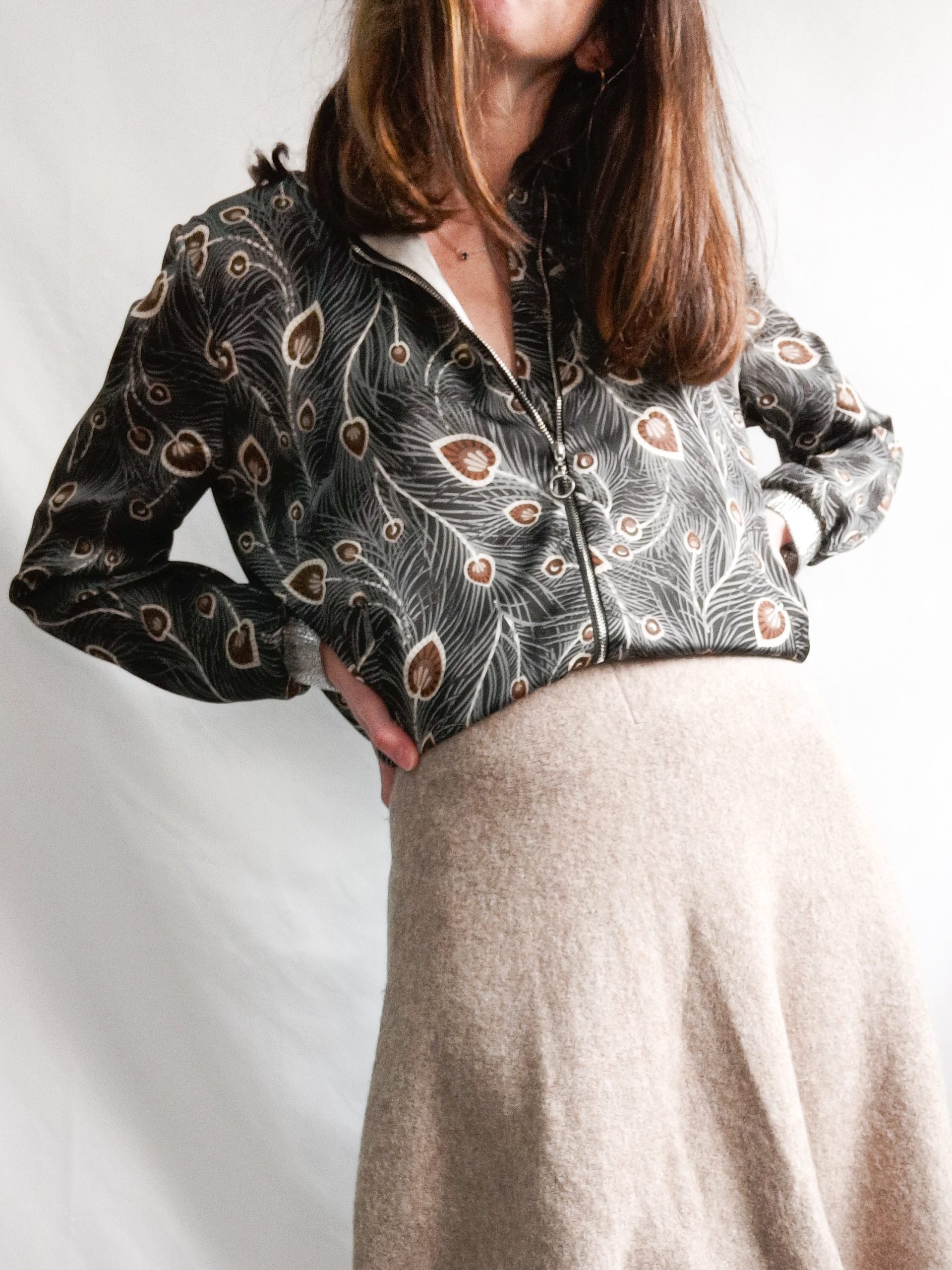 RUEDES ABBESSES. Bomber fina hojas T.2(m)