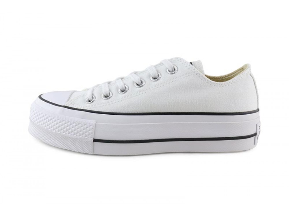 Zapatilla de lona blanca con plataforma Converse