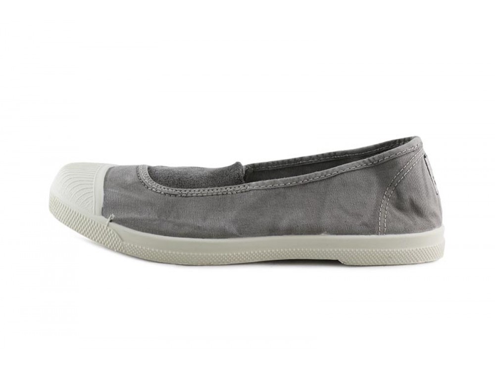 Lona gris claro lavado con goma central Natural World