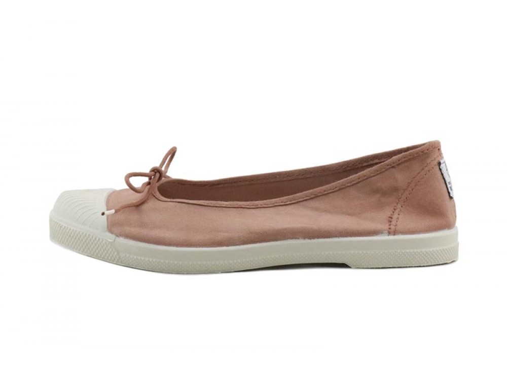 Bailarina de lona trufa con puntera Natural World