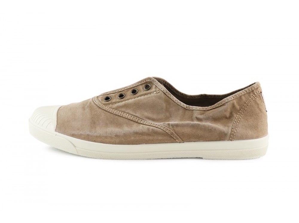 Lona beige lavado elástico y puntera del 40 al 47 Natural World