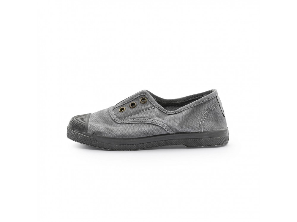 Zapatilla de lona total gris con elástico LONA469 de Natural World