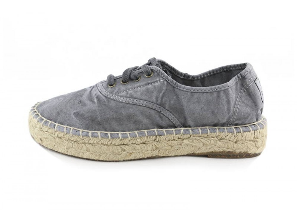 Alpargata gris lavado con plataforma Natural World