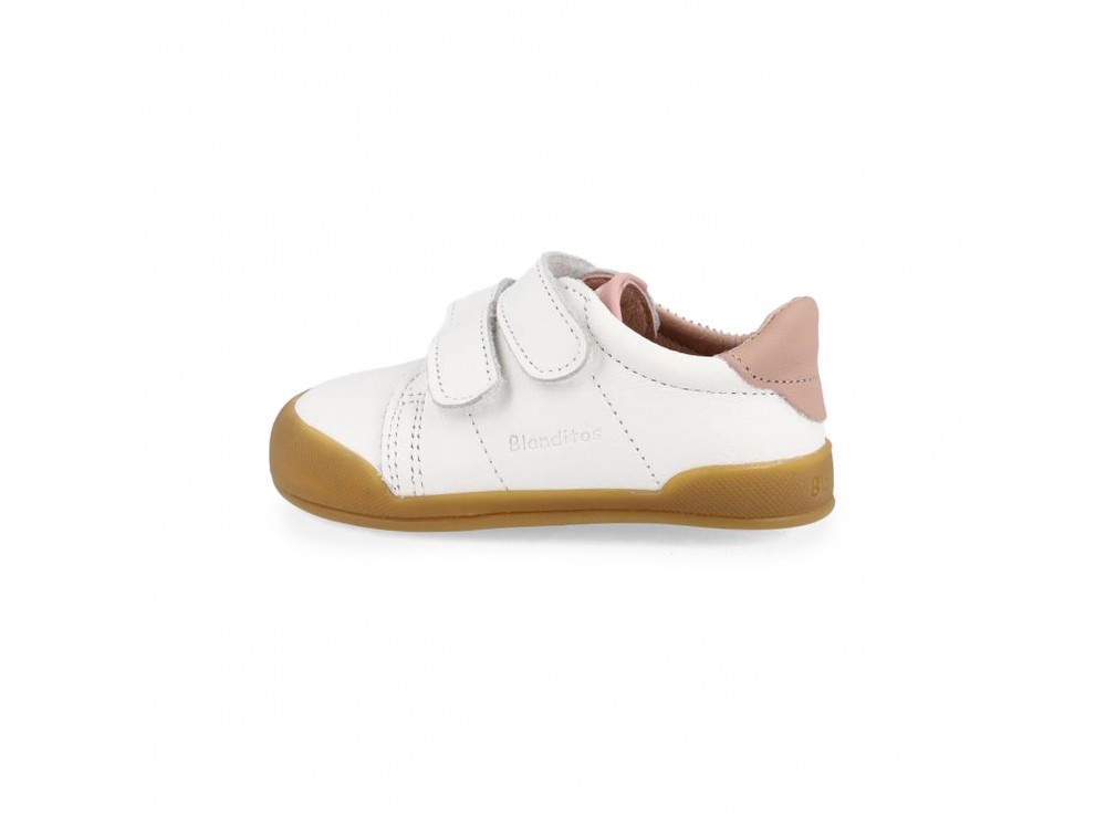 Deportiva piel blanco/rosa LONDRES de Blanditos by Crios