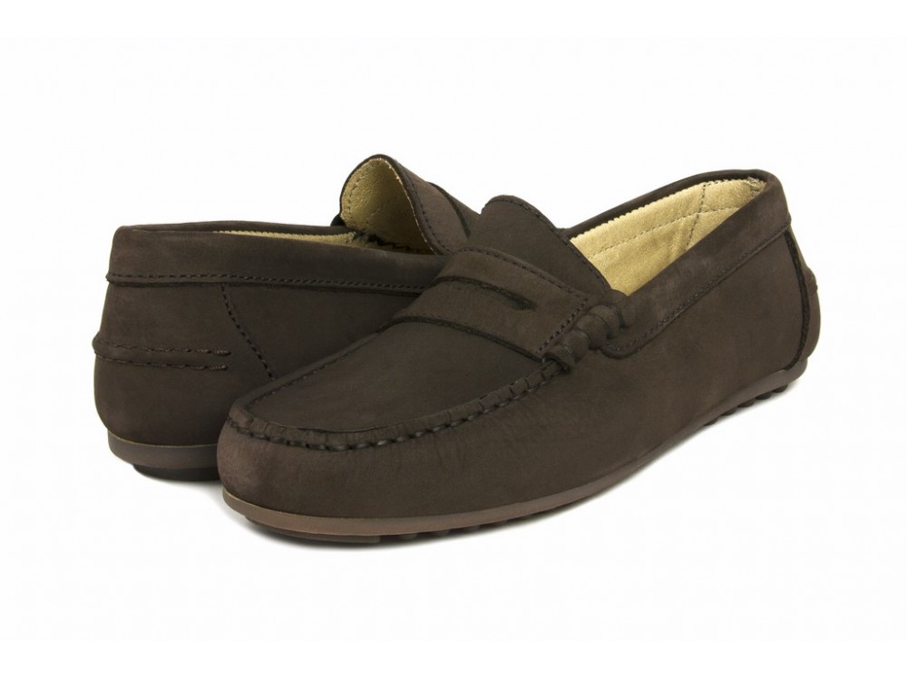 Mocasin verano nobuk marrón oscuro Jeromín