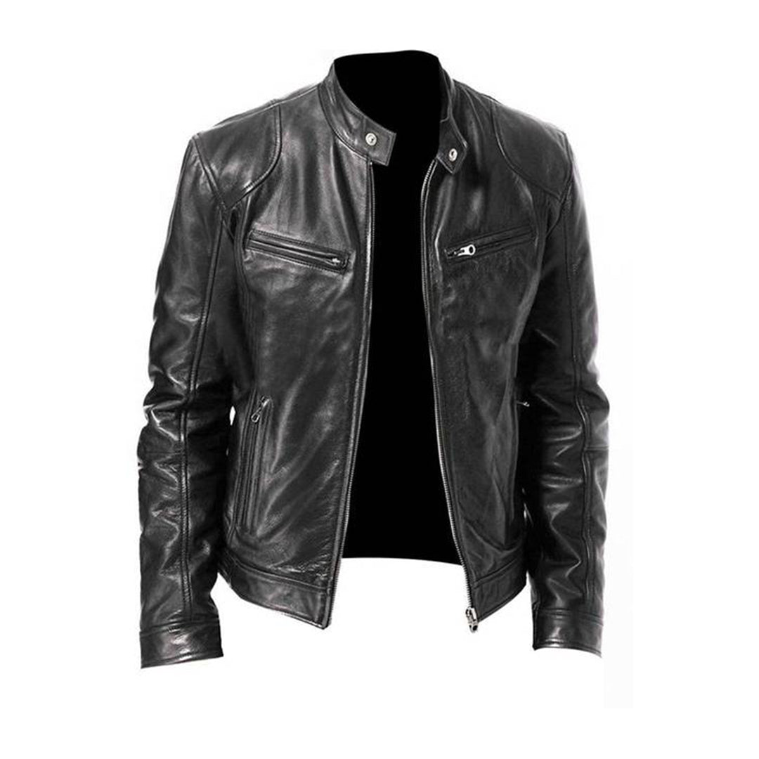 Elegante chaqueta de piel para hombre - Colección MIKEL