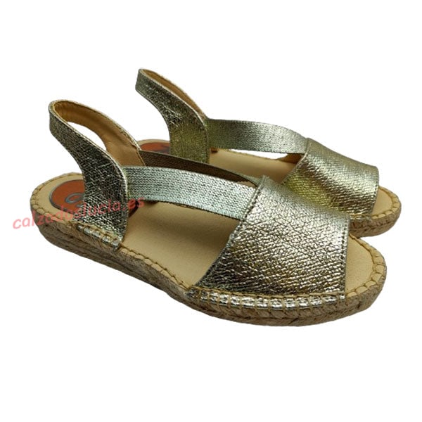 Alpargata cáñamo metalizada de Salvi