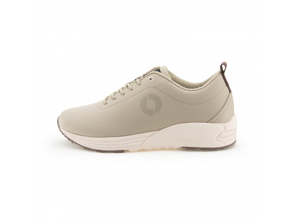 Deportiva beige oscuro con cordón OREGONALF de Ecoalf