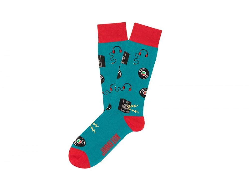 Calcetin con dibujos turquesa media caña Jimmy Lion pachaclub