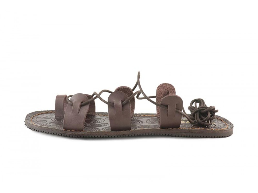 Sandalia romana piel marrón Pepa Jeromin