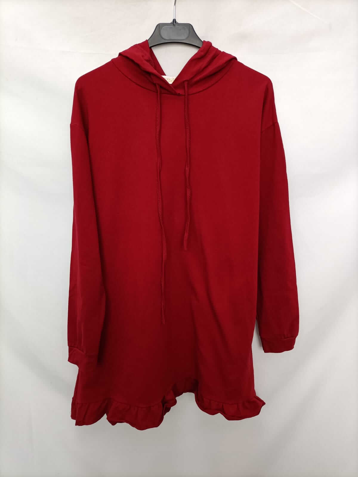 VALENTINA. Vestido sudadera burdeos T.m/l