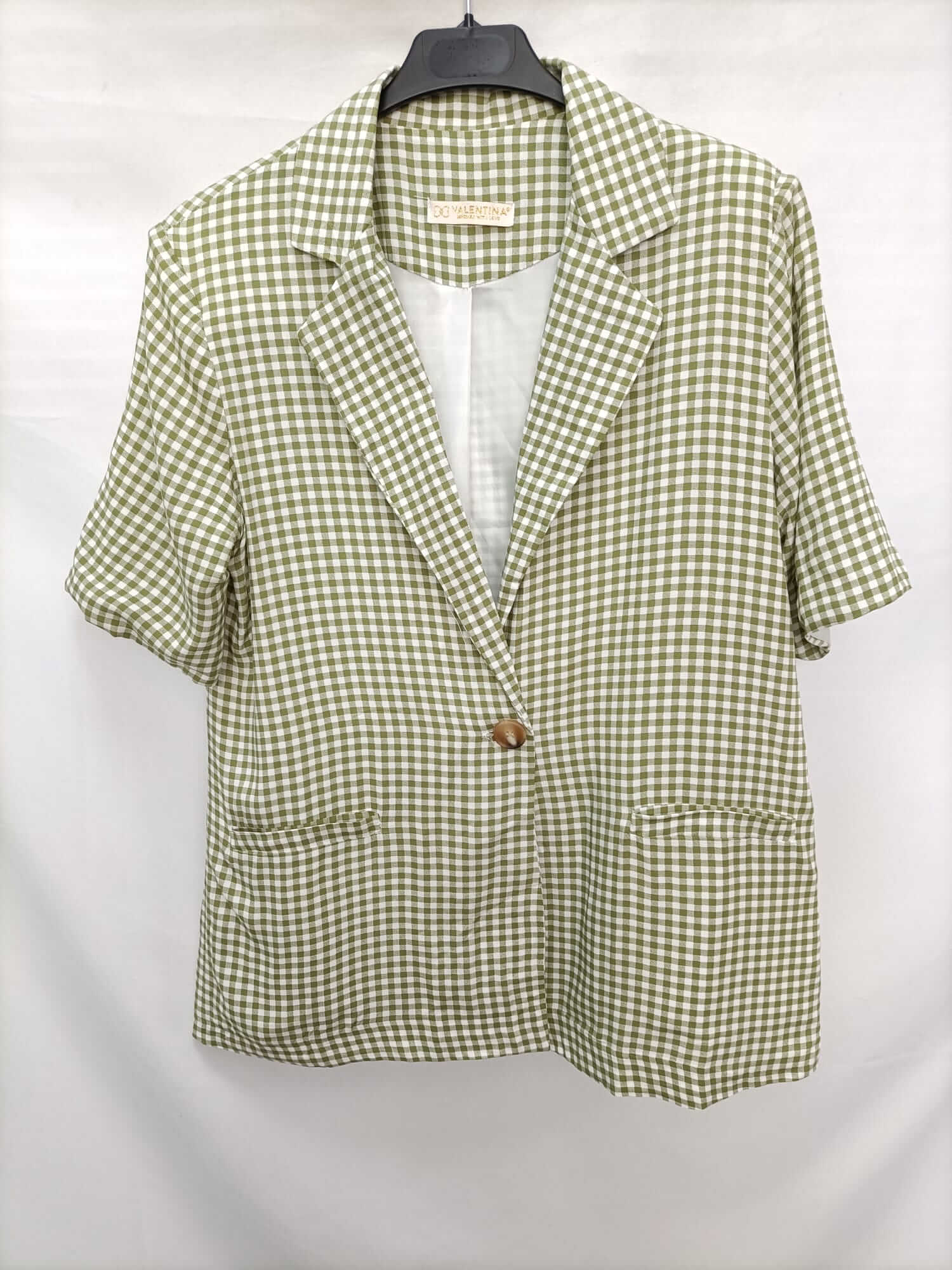 VALENTINA. Blazer/blusa cuadros vichí T.l/40
