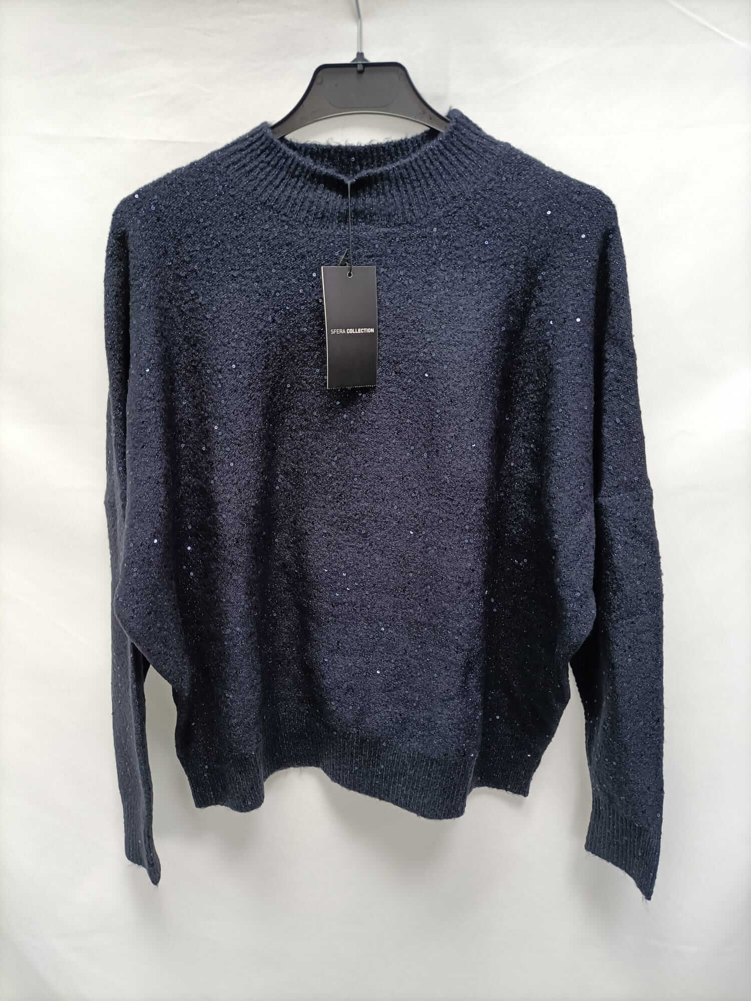 SFERA.Jersey azul lentejuelas T.m