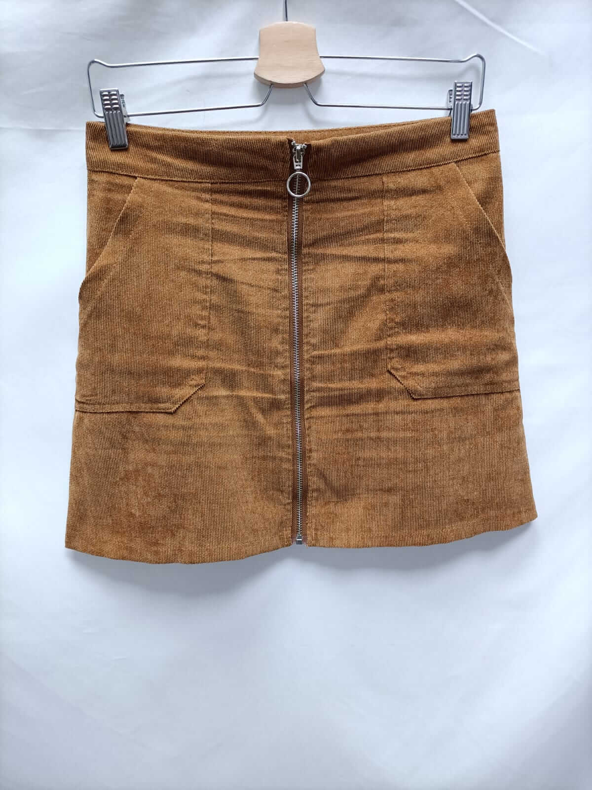 SHEIN.Falda micropana camel T.m