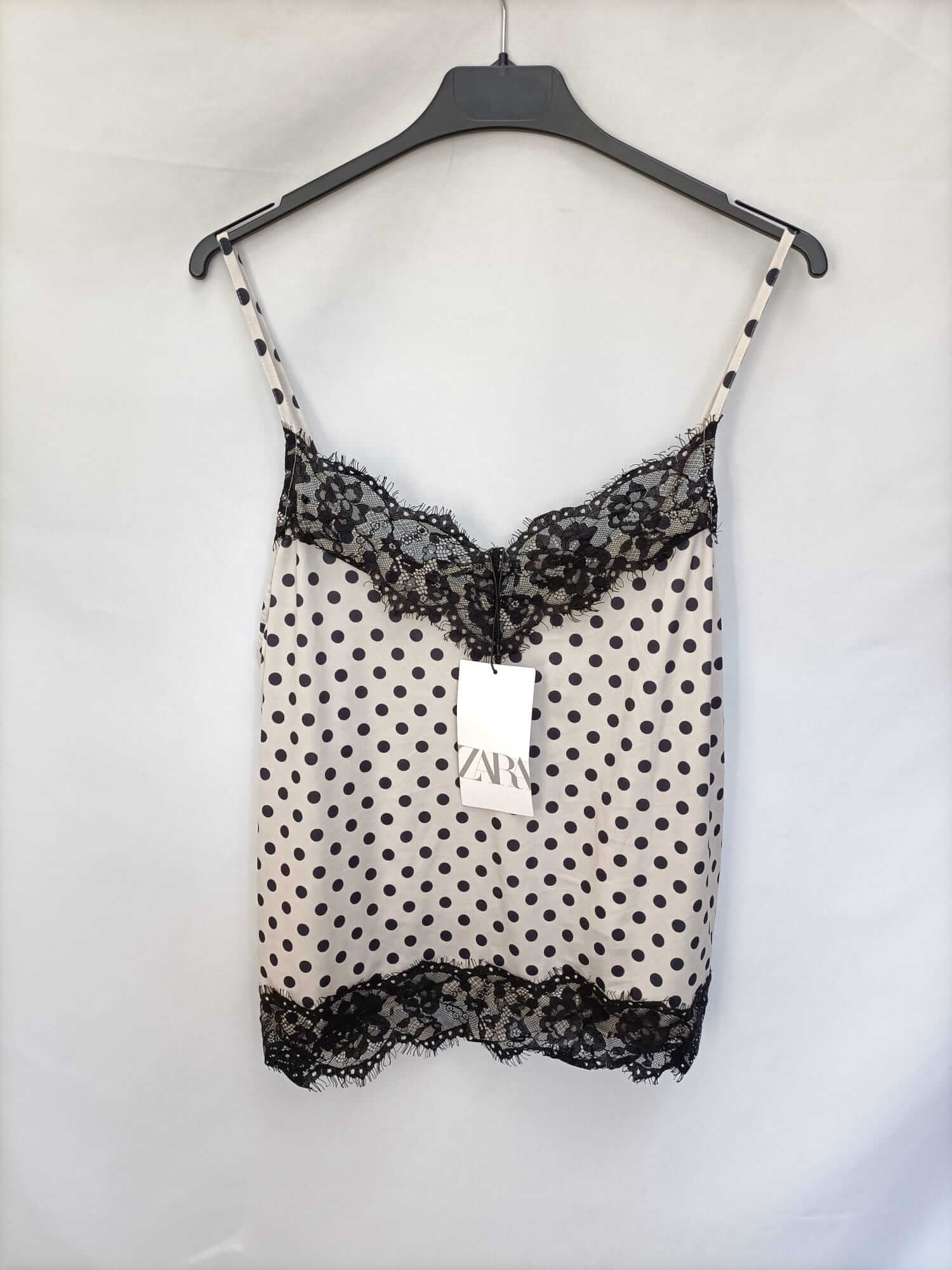 ZARA.Top lencero beige T.L