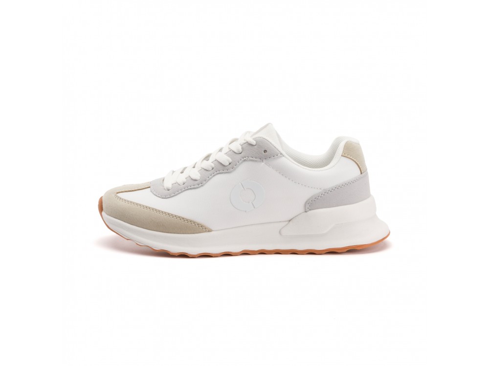 Deportiva beige de nylon reciclado con cordón Prinalf Ecoalf