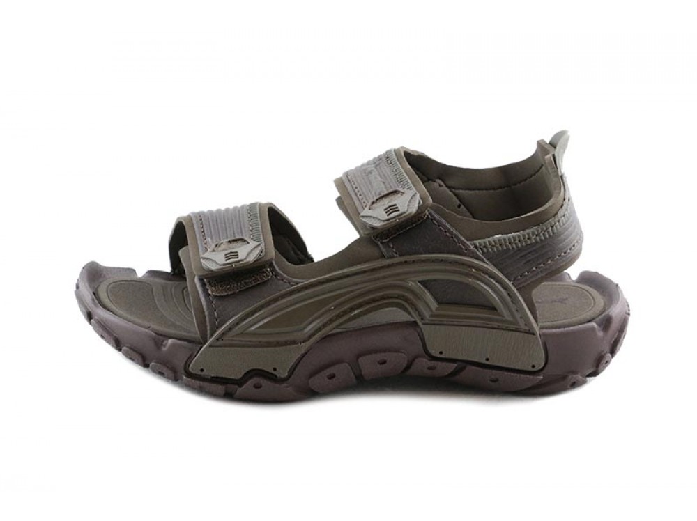 Chancla bio marrón con doble cierre de velcro Rider