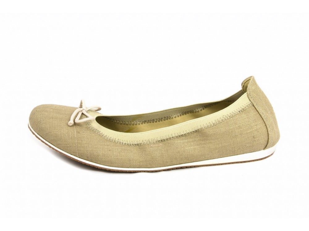 Bailarina lino tostado elástico y lazo Jeromín