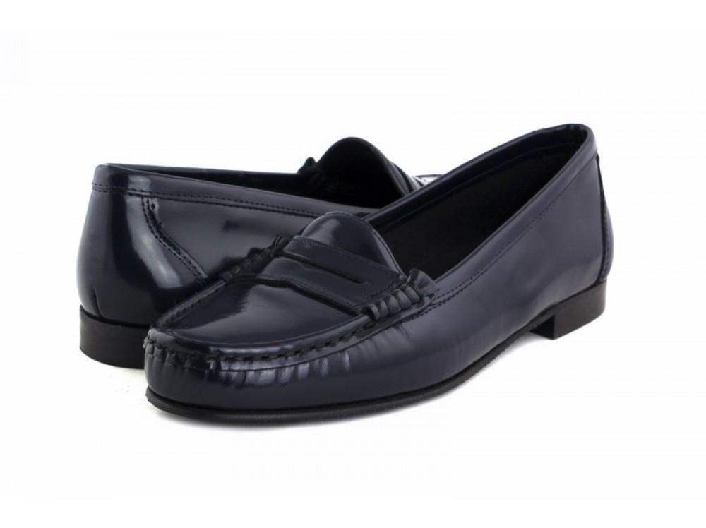 Mocasín piel azul pala baja Castellano 1920