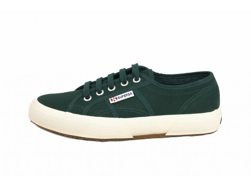 Lona verde botella cordón Superga